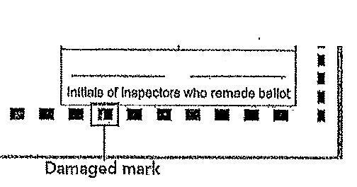 Damaged ballot